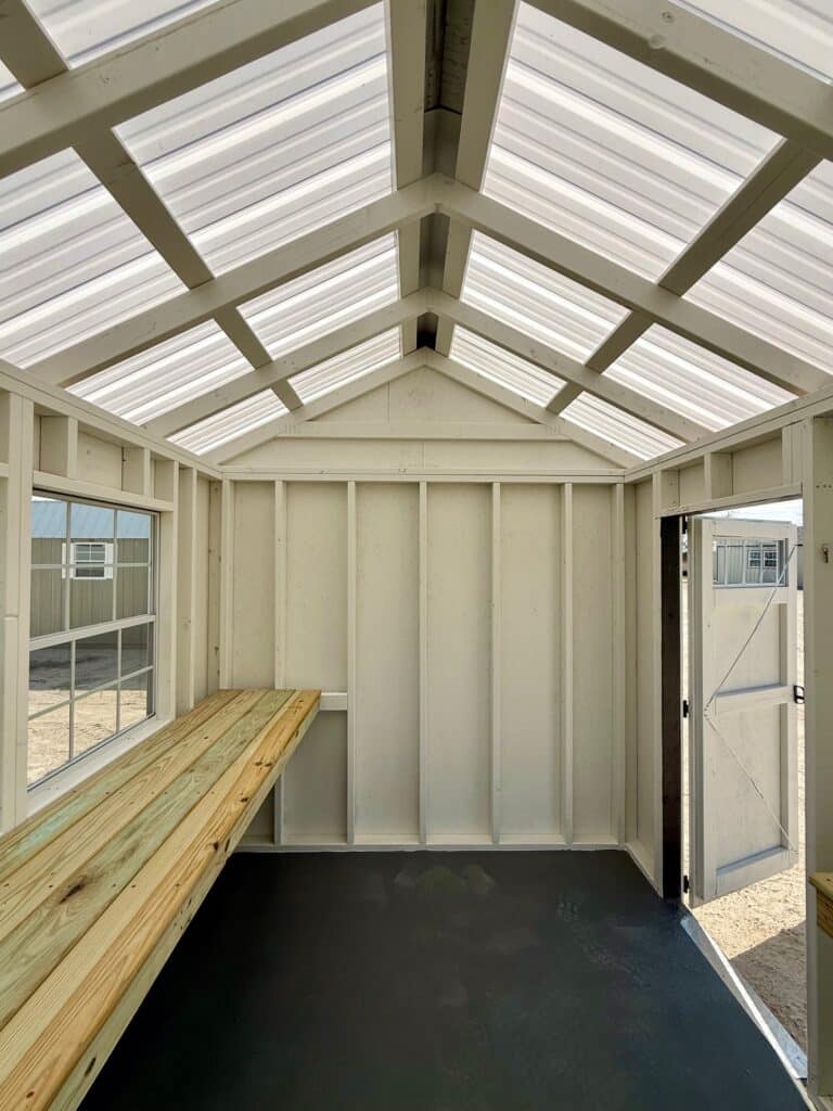 039021326 8x12 Classic Greehouse Shed for sale in Kosse Texas Durable Outdoor Storage (7) 8x12 Classic Greenhouse