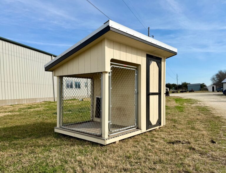 079031925HT 6x8 Dog Kennel for sale Georgetown Texas Used Rental Return Durable Outdoor Shelter 6x8 Dog Kennel, Rental Return