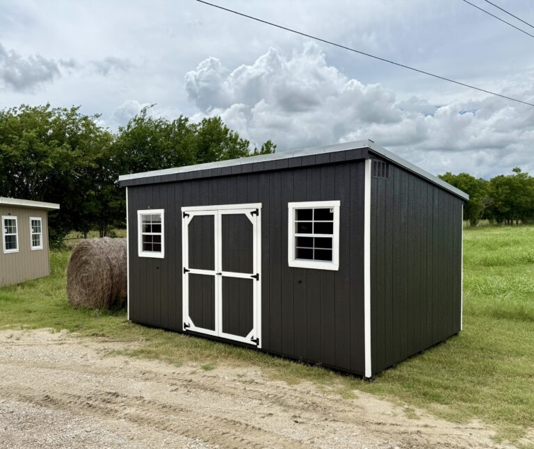 157061526 10x16 Eco Studio shed for sale Lott Texas Durable Outdoor Storage 10x16 Eco-Studio Shed