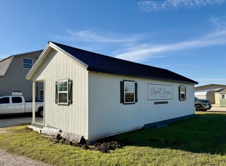 16x36 Outpost Cabin w/ Corner porch: Used