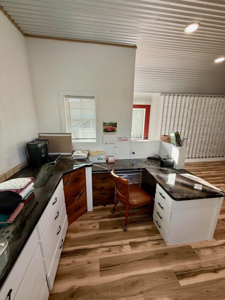 16x36 Outpost Cabin w/ Corner porch: Used