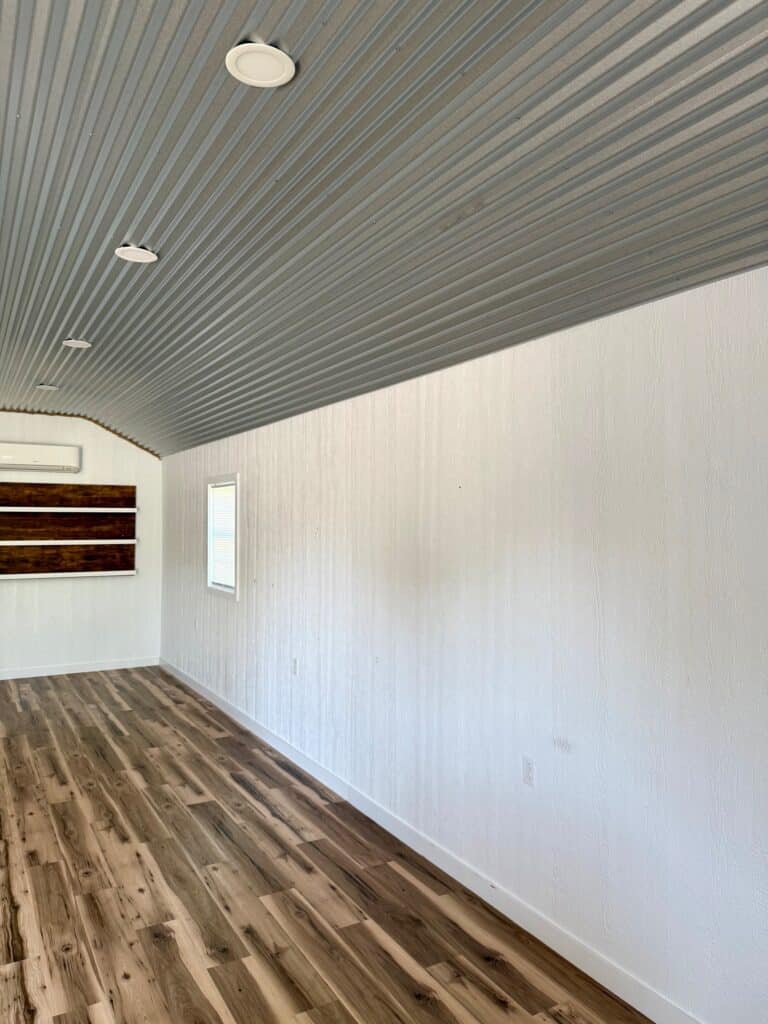 16x36 Outpost cabin office for sale Lott Texas Used Full Interior Finish (7) 16x36 Outpost: Office w/ Corner porch: Used