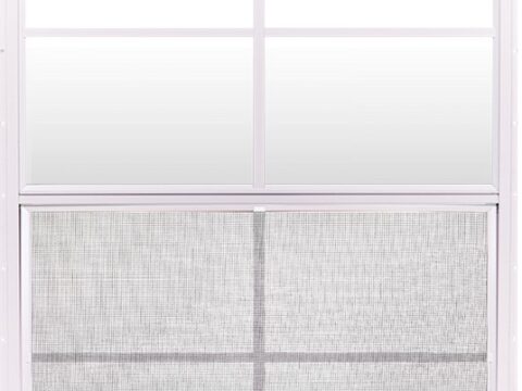 18"x 27" Aluminum Vertical Slider Window; Single pane w/ screen