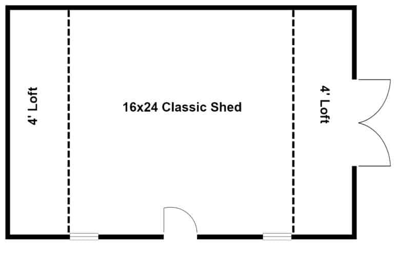 199070925 16x24 Classic Shed for sale (10) 16x24 Classic Shed