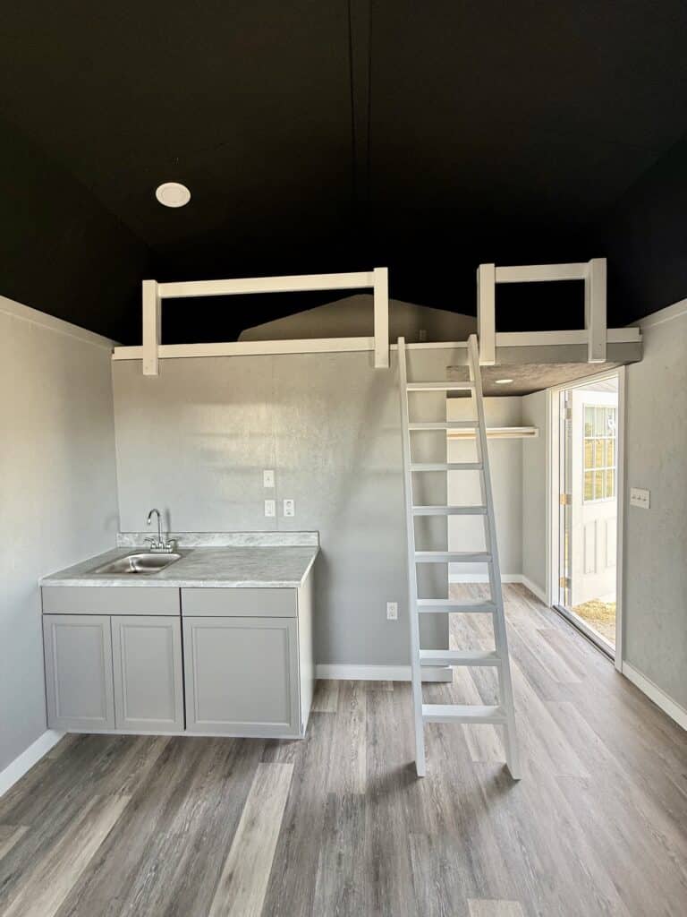 219081126 12x16 Dutchbarn Tiny House for sale Lott Texas Durable Outdoor Cabin Finished Interior Shed (20) 12x16 Dutchbarn, Finished Interior