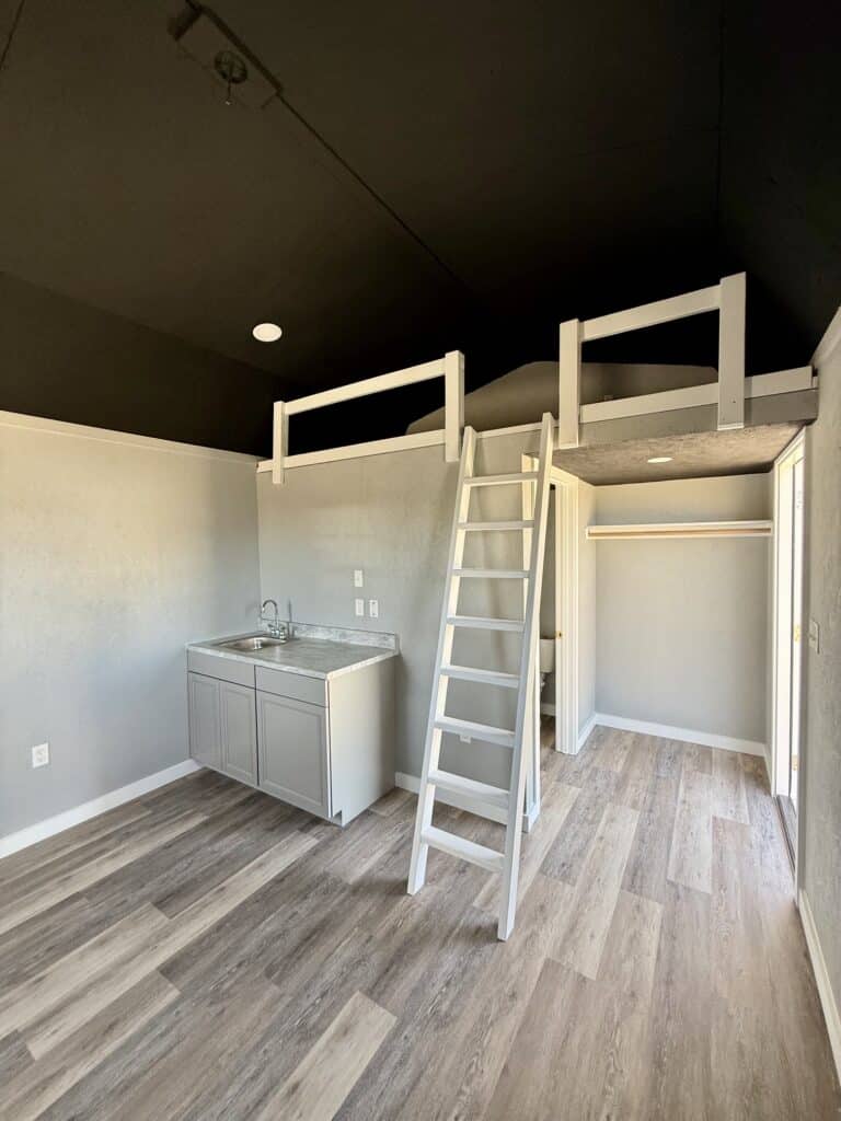 219081126 12x16 Dutchbarn Tiny House for sale Lott Texas Durable Outdoor Cabin Finished Interior Shed (23) 12x16 Dutchbarn, Finished Interior