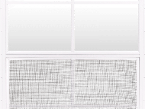 24"x 27" Aluminum Vertical Slider Window; Single pane w/ screen