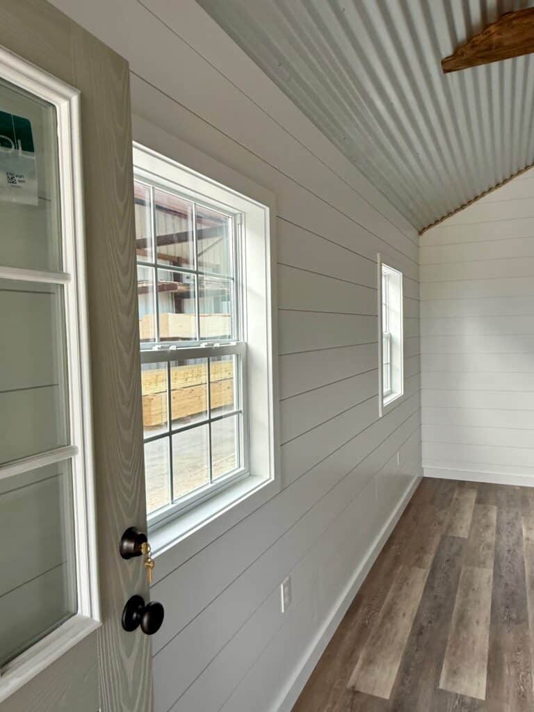 268102025 12x24 Outpost cabin shed for sale, finished interior (10) 12x24 Outpost, Finished Interior