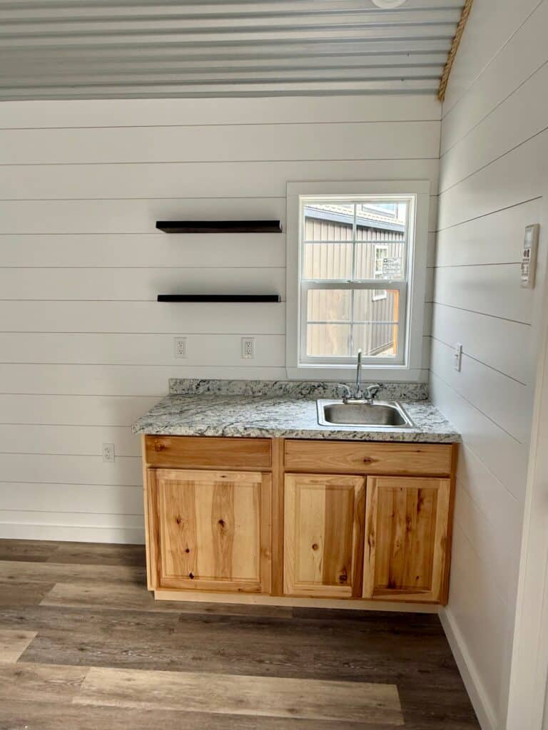 268102025 12x24 Outpost cabin shed for sale, finished interior (13) 12x24 Outpost, Finished Interior