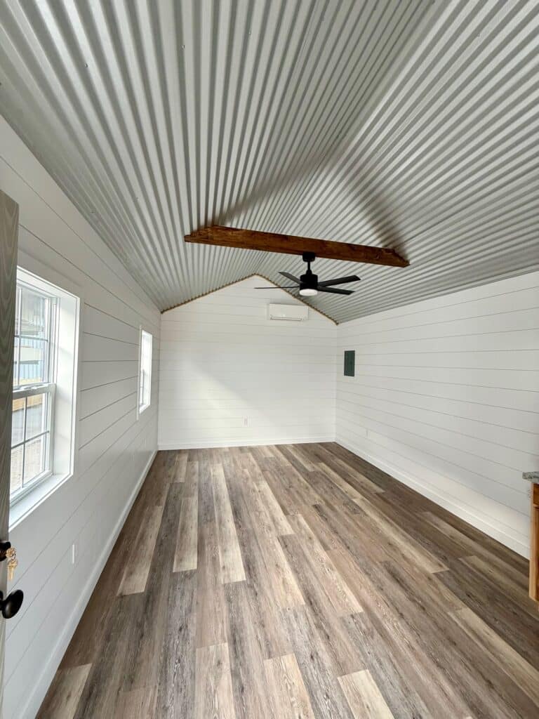 268102025 12x24 Outpost cabin shed for sale, finished interior (21) 12x24 Outpost, Finished Interior