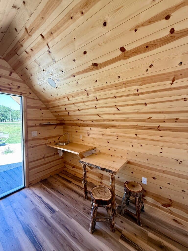 10x20 Bunkhouse Cabin, Finished Interior