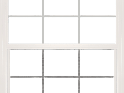 36x40 Double Hung White Vinyl Single Hung Window 36" x 40" Double-Pane Vinyl Single-Hung Window