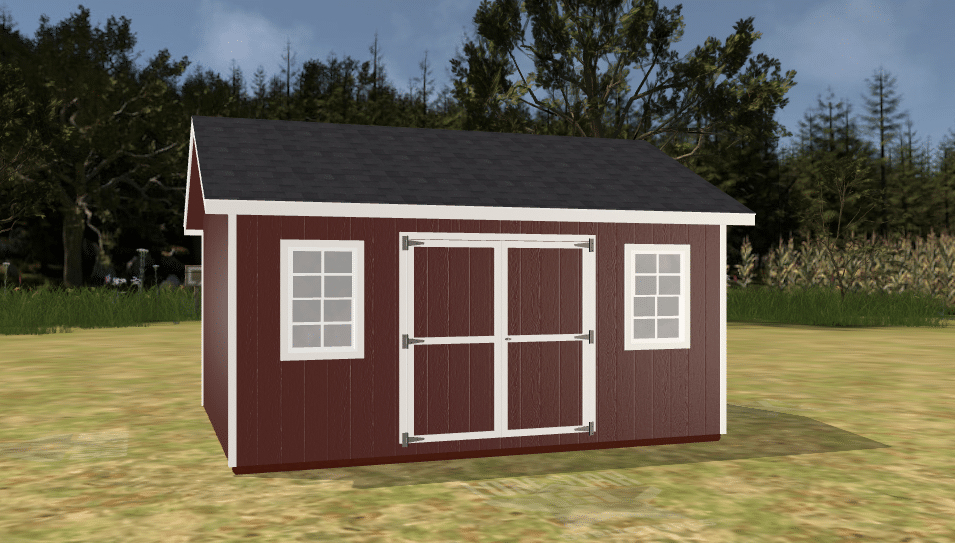 Shed designed in Lone Star Structures' 3D Shed Builder