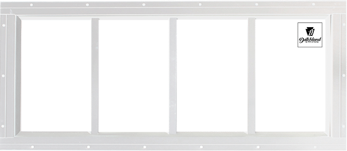 23"x10" Single pane Aluminum Transom Window, non-operable